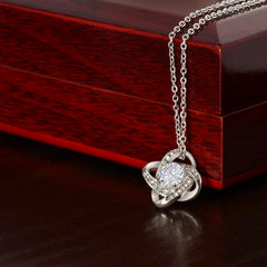 Love Knot Necklace – Cubic Zirconia 14k/18k Gold Plated Heartfelt Gift