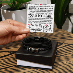 Men's "Love You Forever" Bracelet – Engraved Stainless Steel & Vegan (Stepdad)