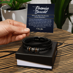 Men's "Love You Forever" Bracelet – Engraved Stainless Steel & Leather