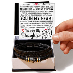 Men's "Love You Forever" Bracelet – Engraved Stainless Steel & Vegan (Stepdad)