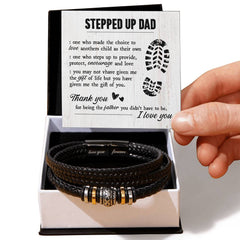 Men's "Love You Forever" Bracelet – Engraved Stainless Steel (Step Dad)