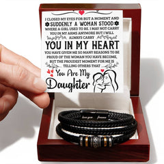 Men's "Love You Forever" Bracelet – Engraved Stainless Steel & Vegan (Stepdad)