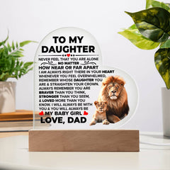 Heart Acrylic Plaque – Custom LED Lighted Display Gift