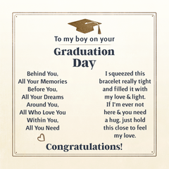 To My Boy Graduation Memories (Love You Forever) – Cross Bracelet