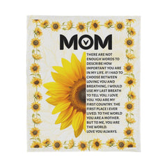 Jersey Fleece Blanket – Custom Cozy Throw with Fluffy Brushed Backing (Mom)