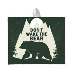 Don't Wake the Bear – Hooded Sherpa Fleece Blanket