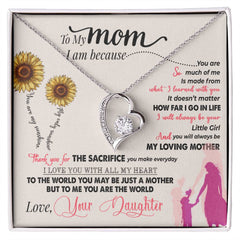 Forever Love Necklace – Sparkling CZ Heart Pendant 14k/18k Gold Gift