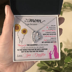 Forever Love Necklace – Sparkling CZ Heart Pendant 14k/18k Gold Gift