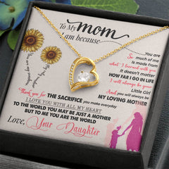 Forever Love Necklace – Sparkling CZ Heart Pendant 14k/18k Gold Gift