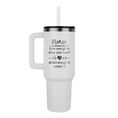 Laser Engraved Pinnacle 40oz Tumbler – 24hr Cold Stainless Steel Insulated Water Bottle