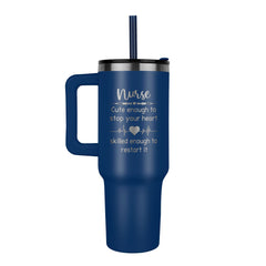 Laser Engraved Pinnacle 40oz Tumbler – 24hr Cold Stainless Steel Insulated Water Bottle
