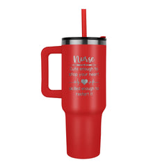 Laser Engraved Pinnacle 40oz Tumbler – 24hr Cold Stainless Steel Insulated Water Bottle