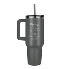 Laser Engraved Pinnacle 40oz Tumbler – 24hr Cold Stainless Steel Insulated Water Bottle