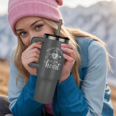 Laser Engraved Pinnacle 40oz Tumbler – 24hr Cold Stainless Steel Insulated Water Bottle