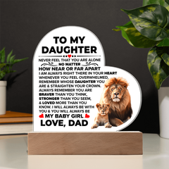 Heart Acrylic Plaque – Custom LED Lighted Display Gift