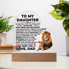 Heart Acrylic Plaque – Custom LED Lighted Display Gift