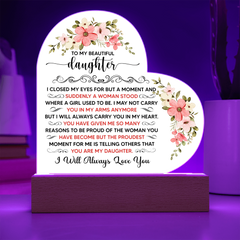 Heart Acrylic Plaque – Custom LED Lighted Display Gift