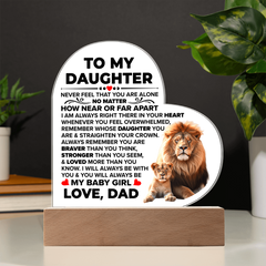 Heart Acrylic Plaque – Custom LED Lighted Display Gift