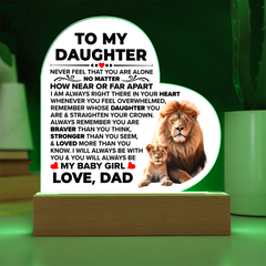 Heart Acrylic Plaque – Custom LED Lighted Display Gift