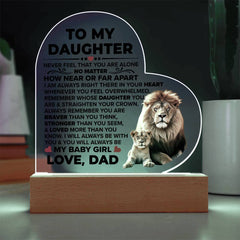Heart Acrylic Plaque – Custom LED Lighted Display Gift