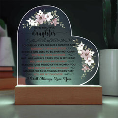 Heart Acrylic Plaque – Custom LED Lighted Display Gift