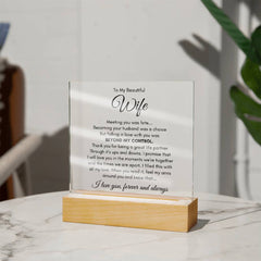 Printed Square Acrylic Plaque – Custom LED Lighted Display