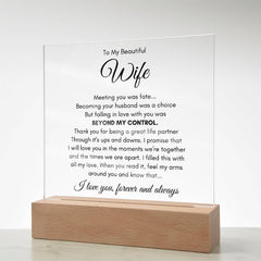 Printed Square Acrylic Plaque – Custom LED Lighted Display