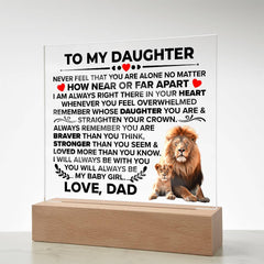 Printed Square Acrylic Plaque – Custom LED Lighted Display (Daughter)