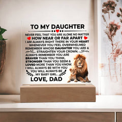 Printed Square Acrylic Plaque – Custom LED Lighted Display (Daughter)