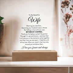 Printed Square Acrylic Plaque – Custom LED Lighted Display
