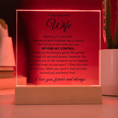 Printed Square Acrylic Plaque – Custom LED Lighted Display