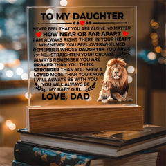Printed Square Acrylic Plaque – Custom LED Lighted Display (Daughter)