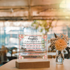 Printed Square Acrylic Plaque – Custom LED Lighted Display (Daughter)