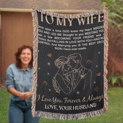 Heirloom Artwork Woven Blanket – Custom Photo Cotton Keepsake