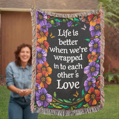 Heirloom Artwork Woven Blanket – Custom Photo Cotton Keepsake