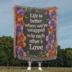 Heirloom Artwork Woven Blanket – Custom Photo Cotton Keepsake