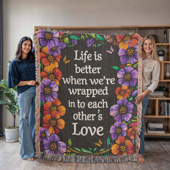 Heirloom Artwork Woven Blanket – Custom Photo Cotton Keepsake