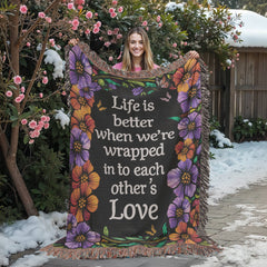 Heirloom Artwork Woven Blanket – Custom Photo Cotton Keepsake
