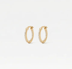 The Double Pavé Essential Huggie Hoop Earrings