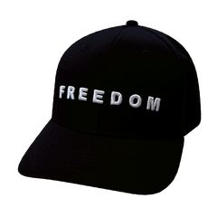 FREEDOM Hat - Black - Baseball Hat Fit - Laser Mesh (Unisex)