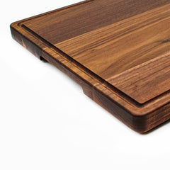 1.25” Thick Extra Large Wood Cutting Board with Feet, Pocket Handles and Juice Groove, 24x18”x1.25 Inches Thick, Gift For Dad, 100% USA Made