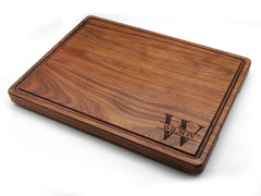 1.25” Thick Extra Large Wood Cutting Board with Feet, Pocket Handles and Juice Groove, 24x18”x1.25 Inches Thick, Gift For Dad, 100% USA Made