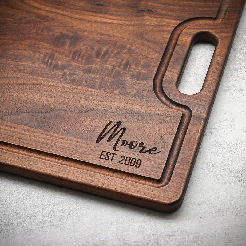 XL Personalized Walnut Serving Tray, 24