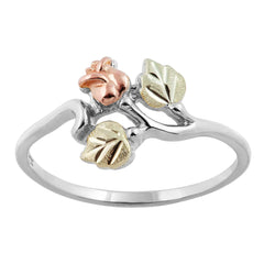 Black Hills Gold Rose & Leaves Ladies Ring | 10K Gold | Mt. Rushmore