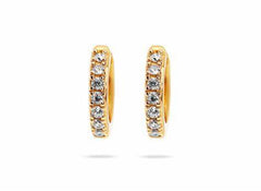 The Mini Pavé Huggie Earrings