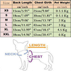 XS-2XL Winter Warm Pet Sweater