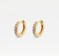 The Mini Pavé Huggie Earrings